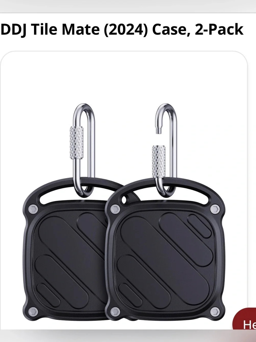Tile Mate (2024) Protective Case 2-Pack - Black